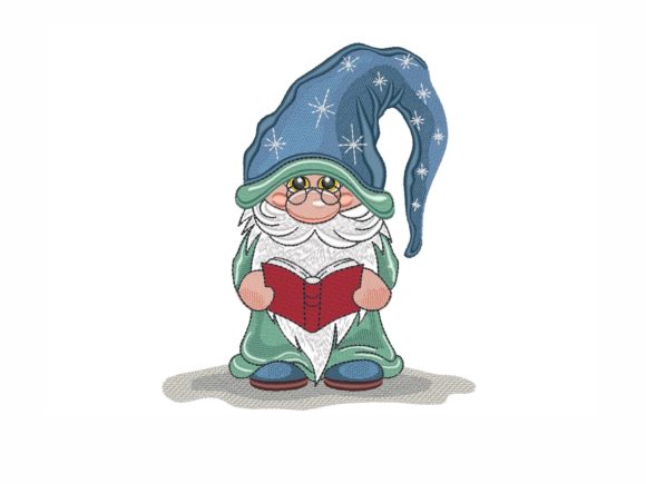 Adorable Reading Gnome for Charming Apparel