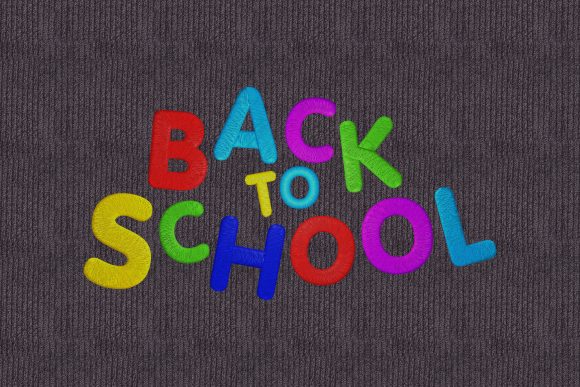 Back to School: A Festive and Playful Embroidery Design