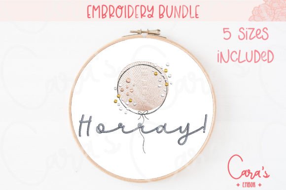 Celebrate with Horray: A Versatile Embroidery Design
