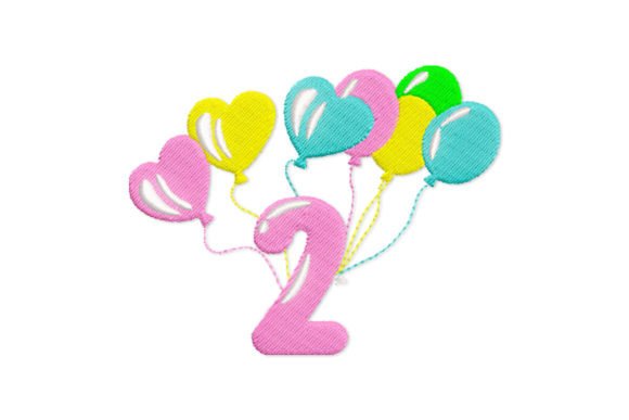 Celebrate with Style: Birthday Number 2 Embroidery