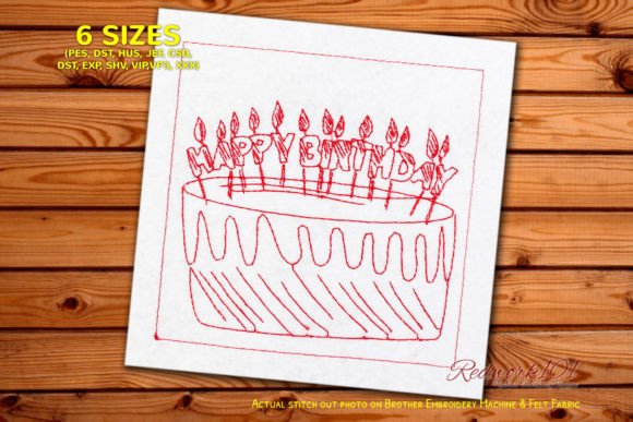 Charming Birthday Cake Wtih Decorative Candles