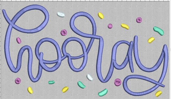 Cheerful Hooray: A Festive Touch for Your Next Embroidery Project