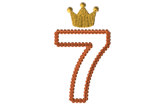 Crowned Number Seven: A Charming Addition to Your Craft Fair
