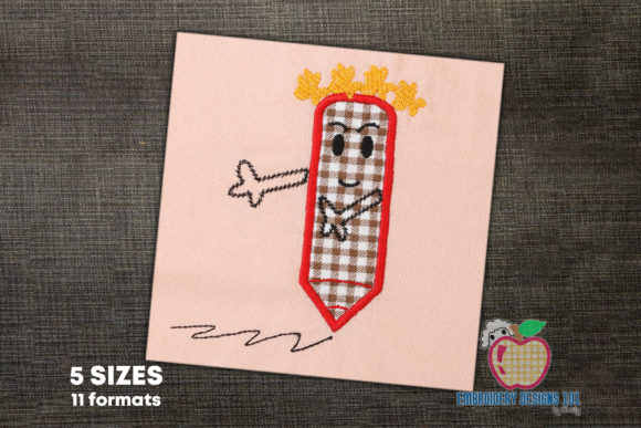 Cute Pencil Cartoon with Line for Business