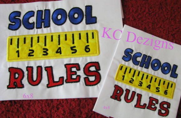 Embroidery Review: School Rules for Back to School