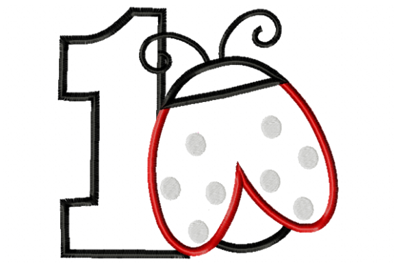 Ladybug Birthday: A Charming Embroidery Design