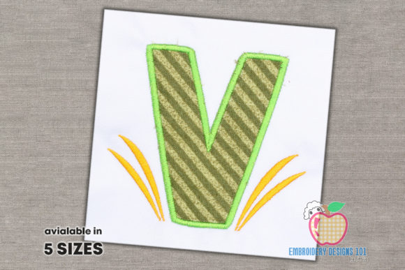 Letter a with Grass Applique: A Versatile Design