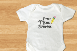 Little Mister September Pencil Applique