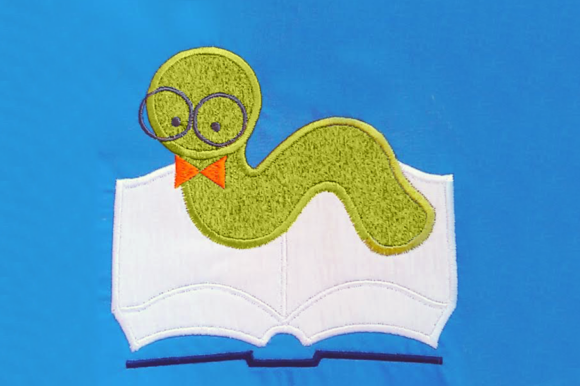 Nerdy Bookworm Applique: A Charming Addition