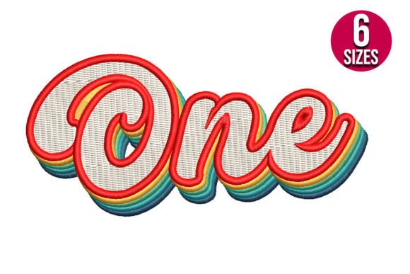 One Retro: A Timeless Embroidery Design