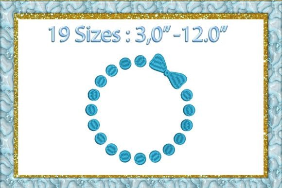 Pearl and Bow Monogram Frame: A Festive Embroidery Design