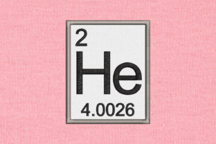 Periodic Element 2 He Helium Applique Review