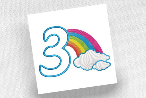 Rainbow Birthday Number Three: A Vibrant Addition