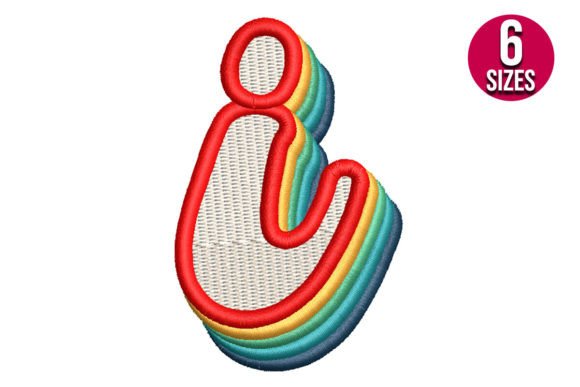 Retro Alphabet Letter I for Charming Apparel