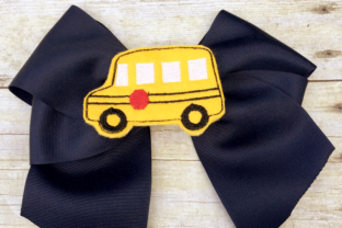 School Bus Oversized Feltie: A Charming Embroidery Design