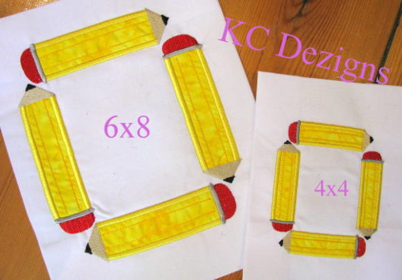 Square Pencil Monogram: A Charming Back to School Design